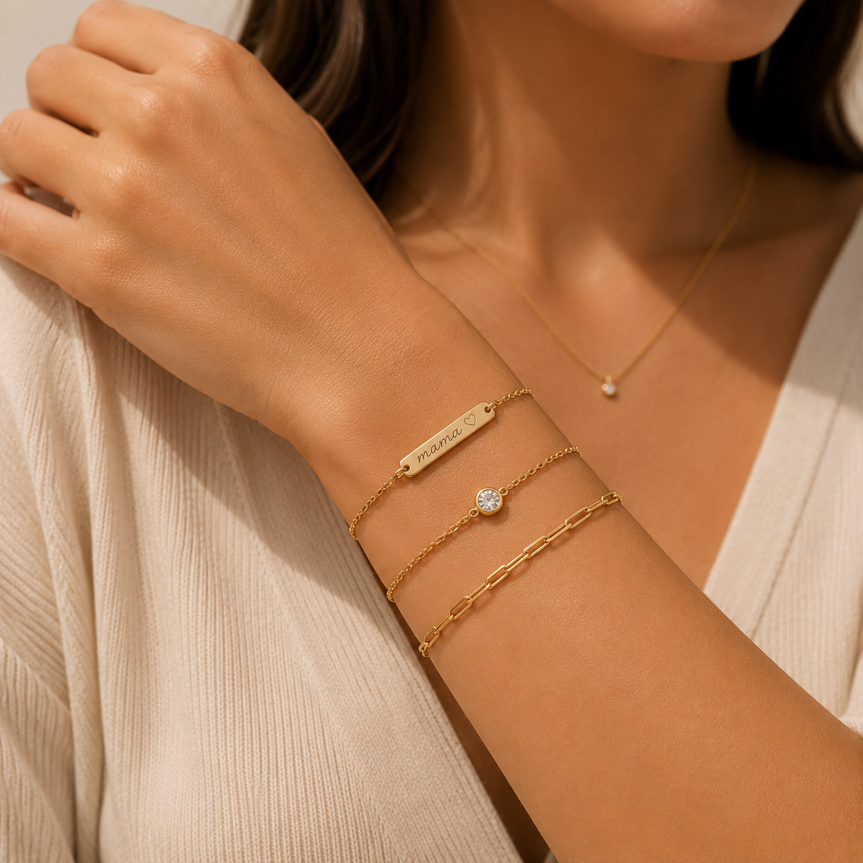 Solid Gold Bracelets - Aquajools