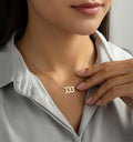 14K Solid Gold Angel Number Necklace – Personalized Lucky Number Pendant, main product view
