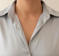 14K Solid Gold Clover Necklace – Lucky Four-Leaf Pendant, gallery view 2 of 6