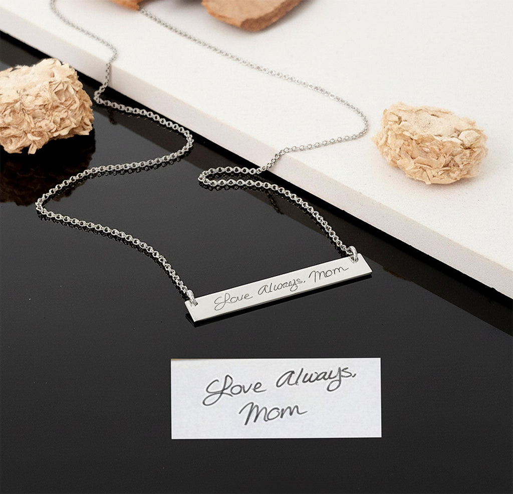 14K Solid Gold Custom Signature Necklace, gallery view 10 of 10