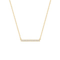 14K Solid Gold Diamond Bar Necklace, main product view