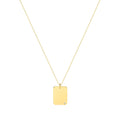 14K Solid Gold Diamond Dog Tag Necklace – Personalized Name, main product view