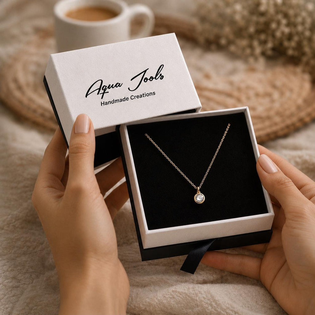 14K Solid Gold Diamond Initial Necklace, gallery view 10 of 10
