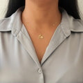 14K Solid Gold Earth Necklace, gallery view 2 of 6