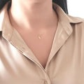 14K Solid Gold Lightning Bolt Necklace – Dainty Thunderbolt Pendant, main product view