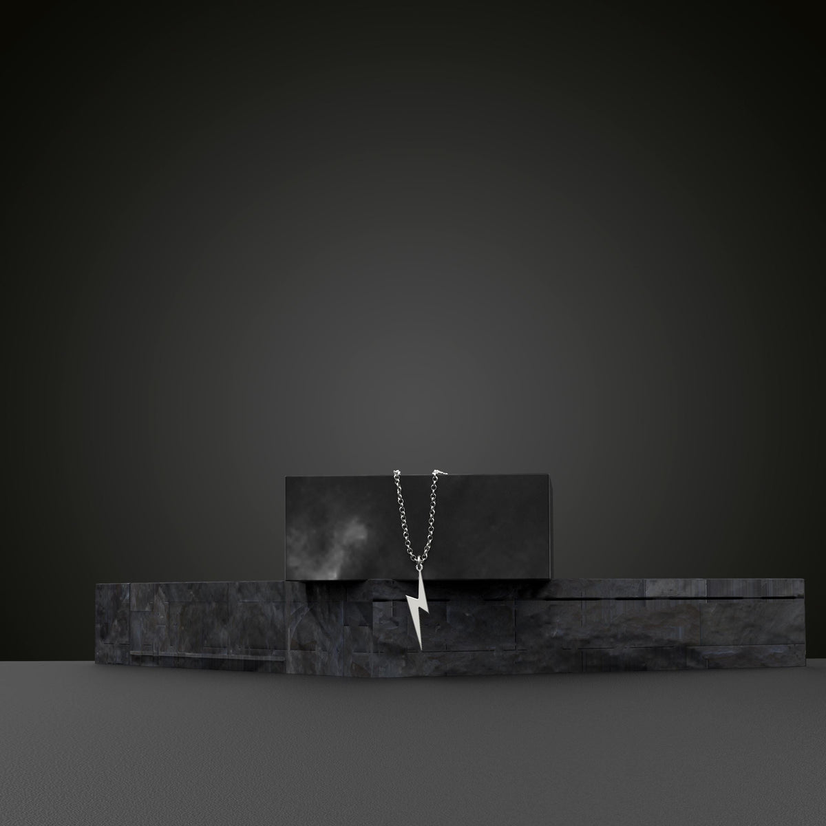 14K Solid Gold Lightning Bolt Necklace – Dainty Thunderbolt Pendant, gallery view 7 of 9