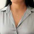 14K Solid Gold Star Necklace, gallery view 2 of 7