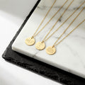 14K Solid Gold Three-Initial Monogram Necklace, main product view