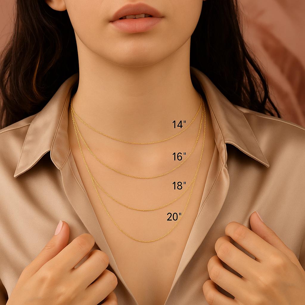 14K Solid Gold Triangle Pendant Necklace, gallery view 6 of 8