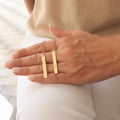14K Solid Gold Vertical Bar Necklace – Personalized Names, gallery view 2 of 10
