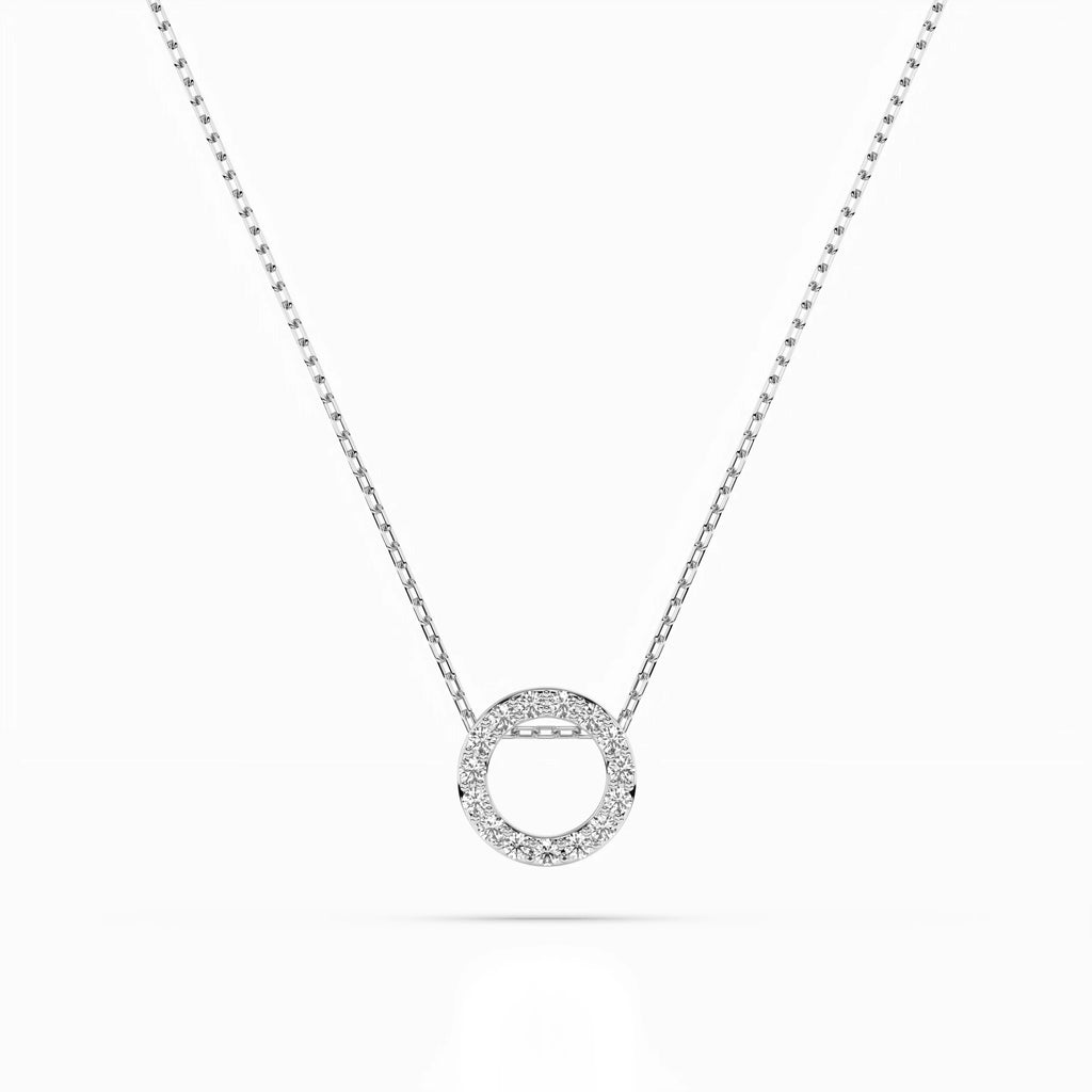 Minimalism Necklace (Round), 0.09 ct — 104-10028