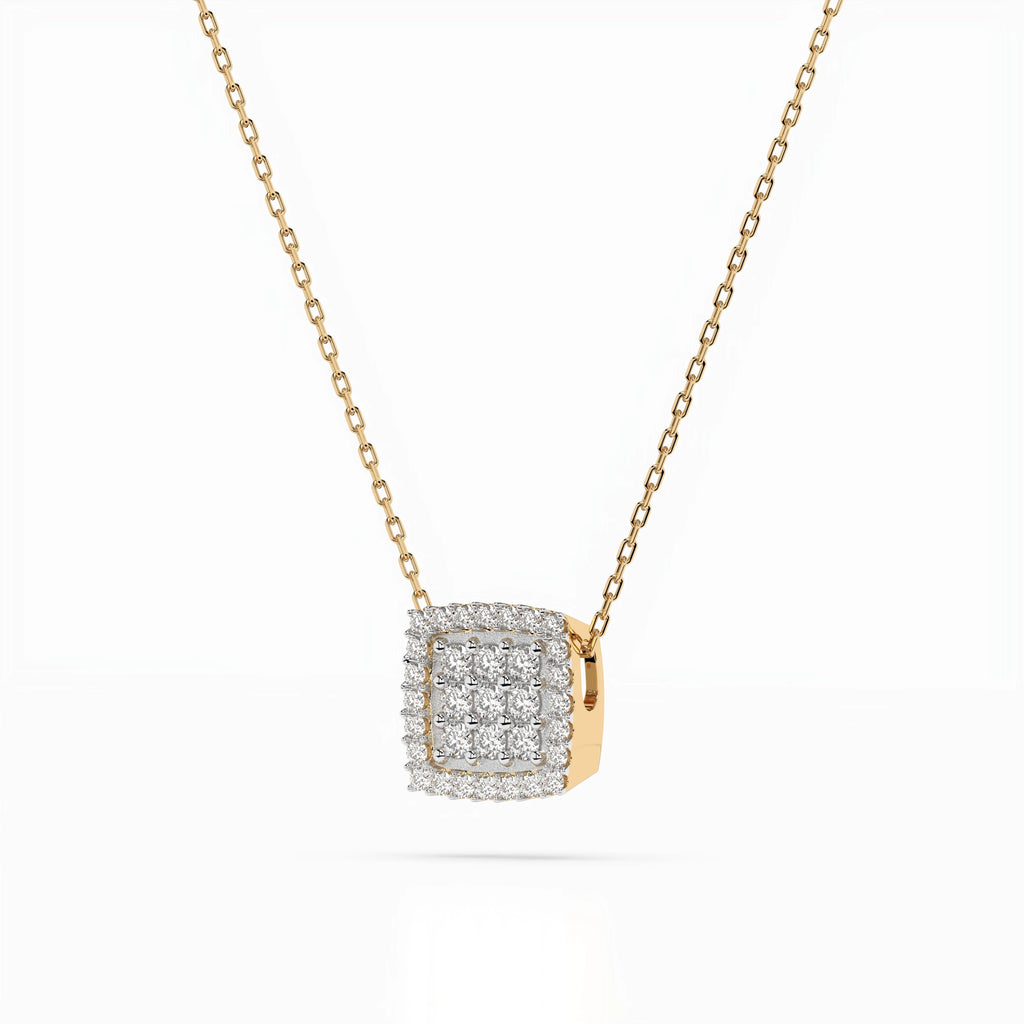Illusion Necklace (Round), 0.12 ct — 104-10035