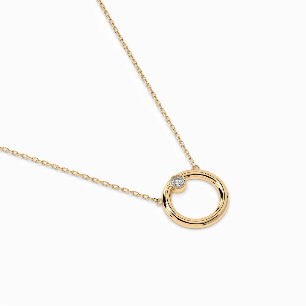 Minimalism Necklace (Round), 0.03 ct — 104-10056