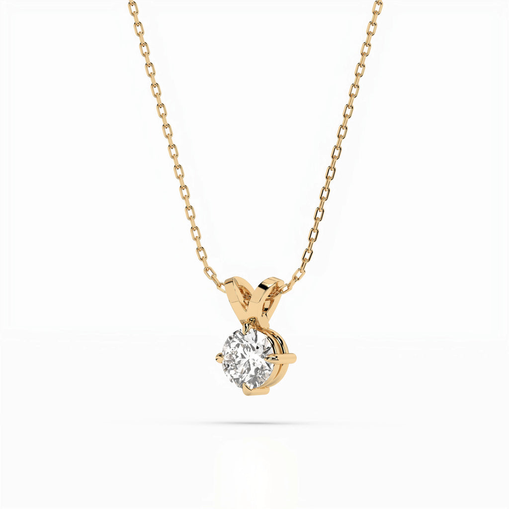 Solitaire Necklace (Round), 0.5 ct — 104-10037(5.1)