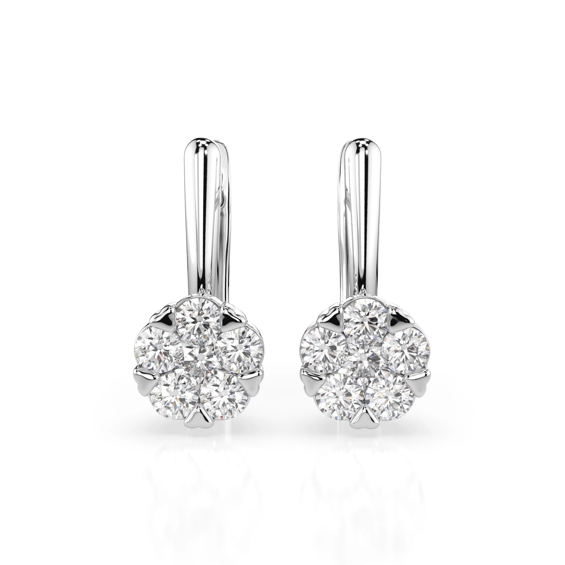Illusion Earring (Round), 0.2 ct — 102-10015/1(3.0)