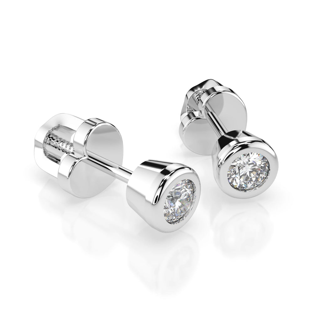 Solitaire Butterfly Earring (Round), 0.3 ct — 102-10010(3.4)
