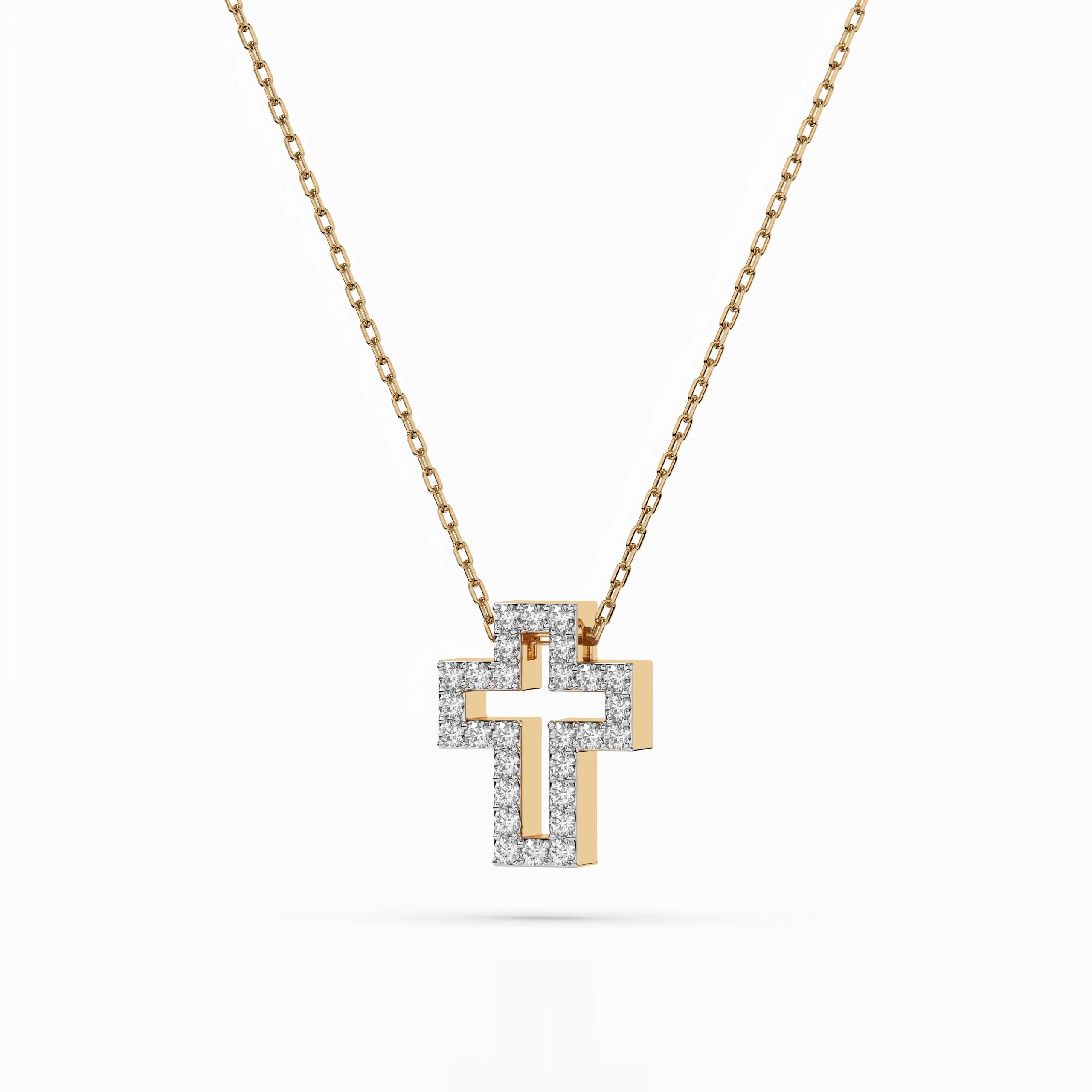 Minimalism Necklace (Round), 0.17 ct — 104-10030