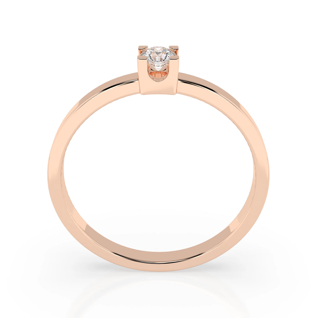 Solitaire Ring (Round), 0.1 ct — 101-10036(3.0)