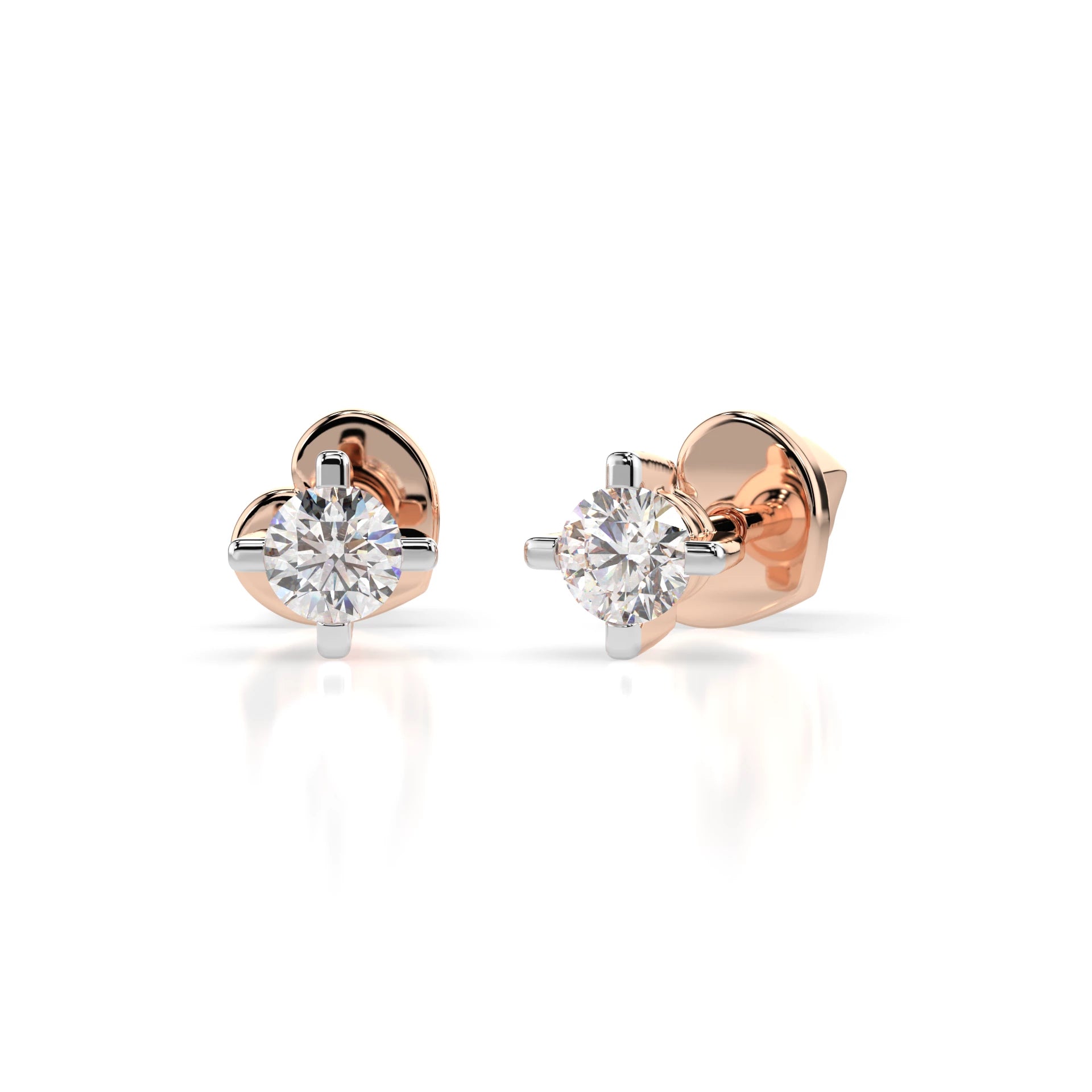 Solitaire Butterfly Earring (Round), 0.2 ct — 102-10025(3.0)