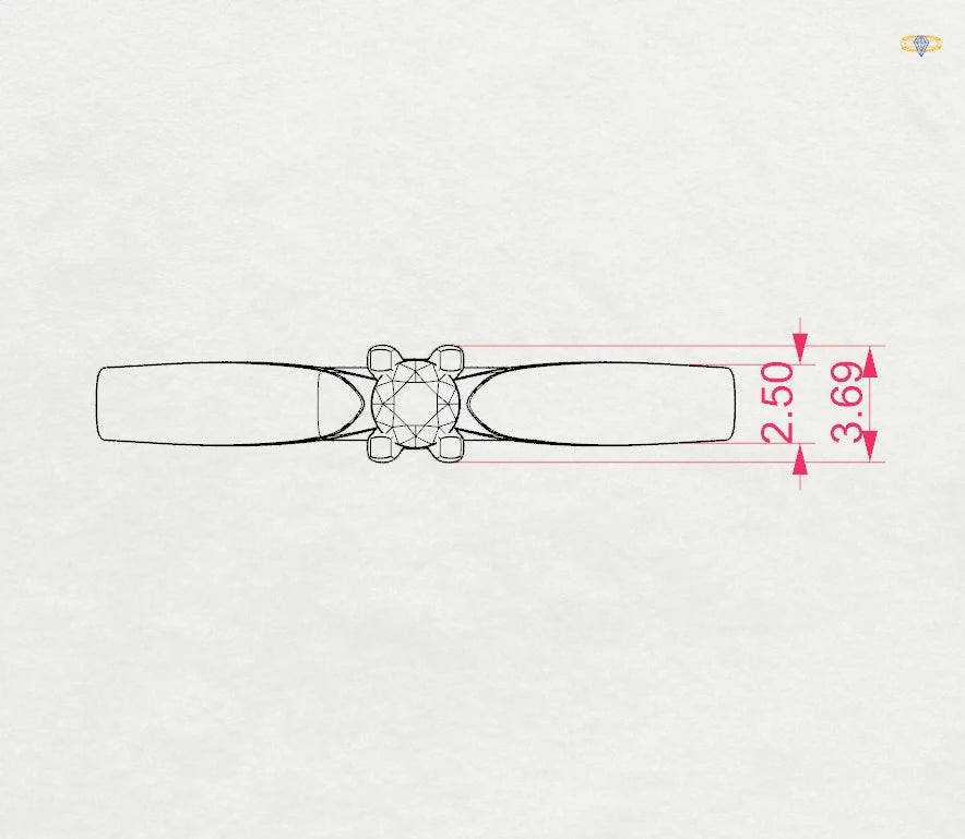 Solitaire Ring (Round), 0.08 ct — 101-10046(2.7)