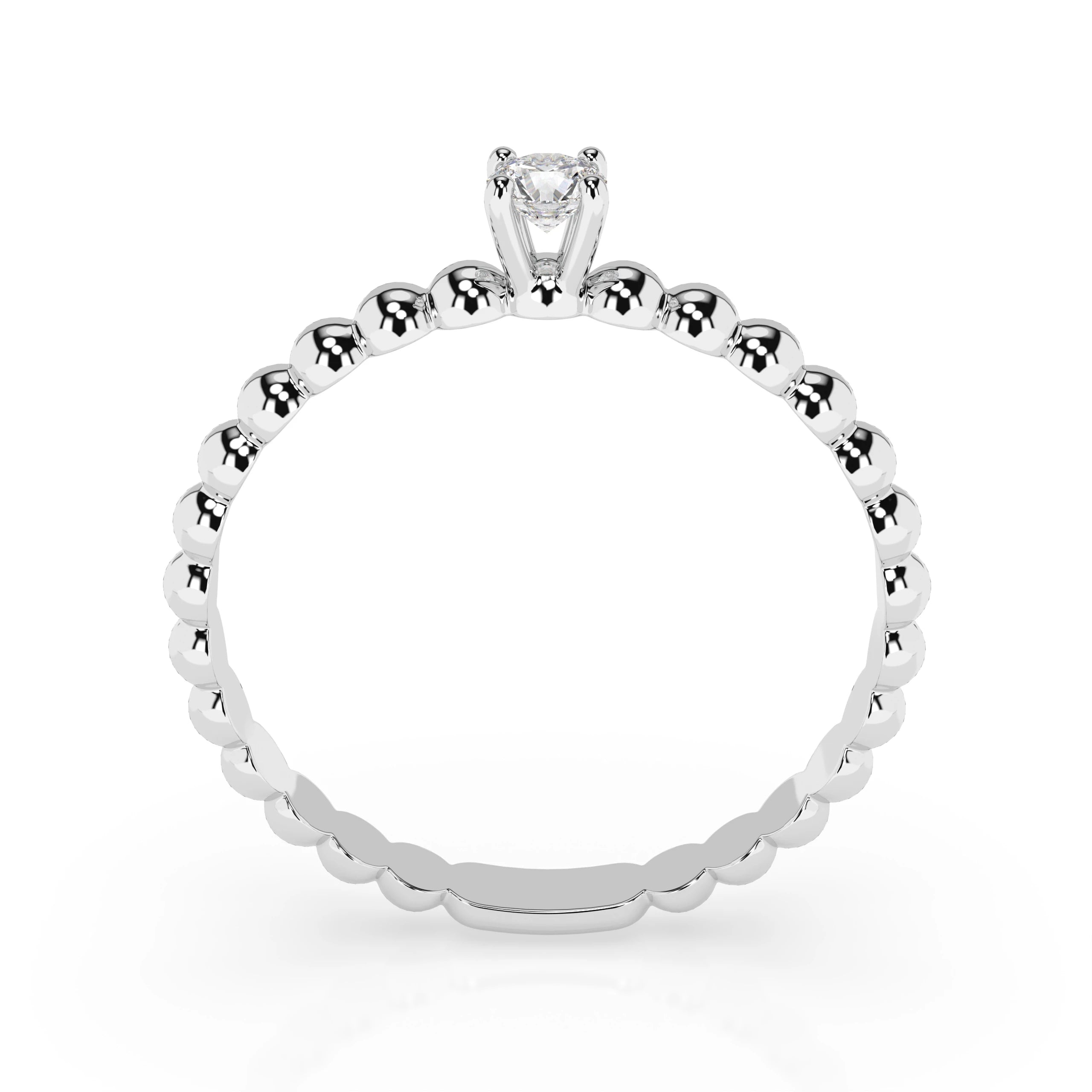 Solitaire Ring (Round), 0.08 ct — 101-10039(2.7)