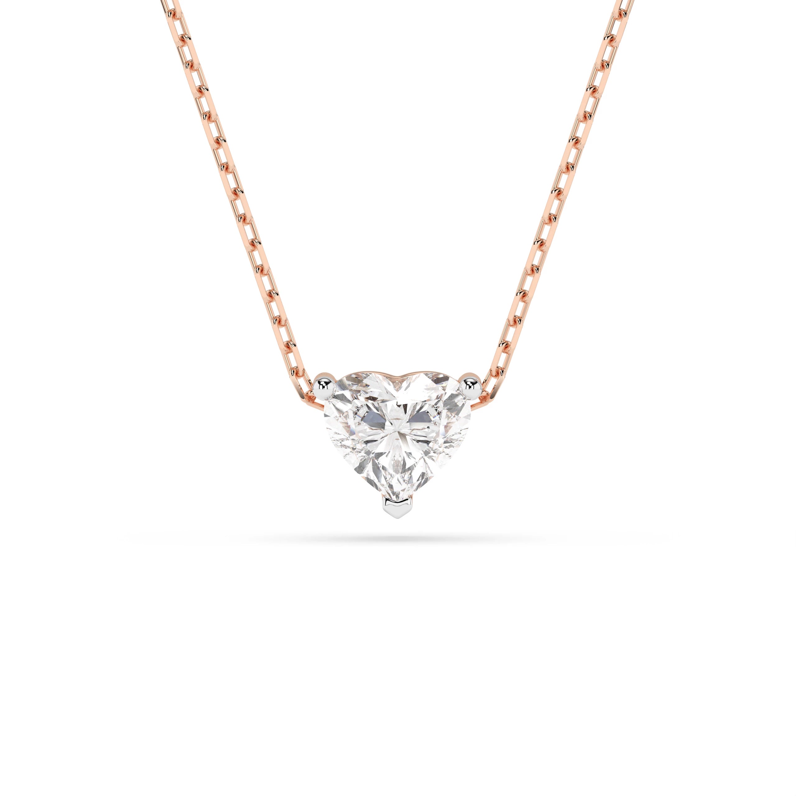Solitaire Necklace (Heart), 0.3 ct — 104-10066(0.30)HRT