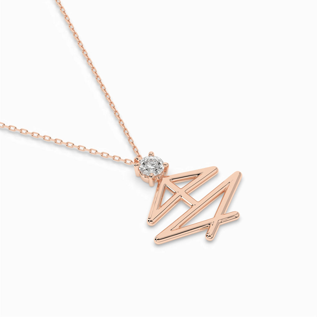 Minimalism Necklace (Round), 0.1 ct — 104-10064