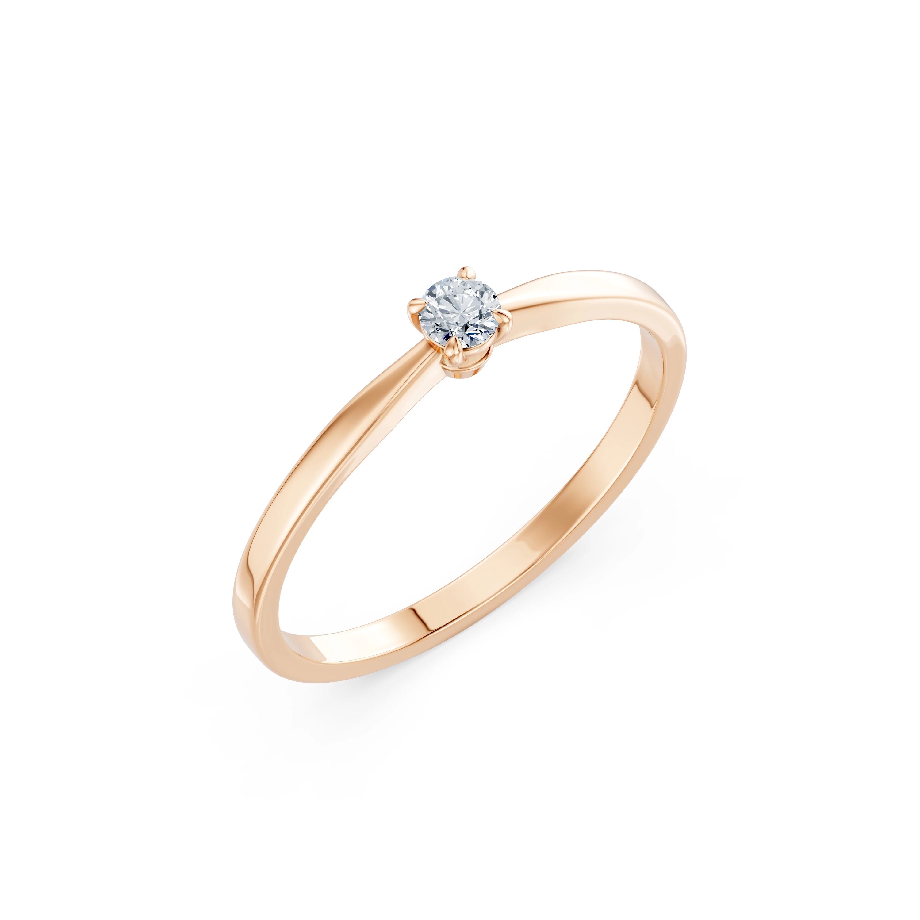 Solitaire Ring, 0.1 ct — 101-10116(3.0)