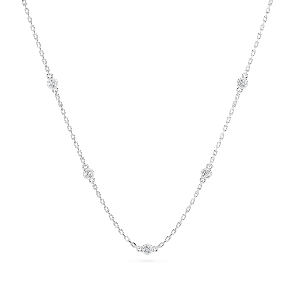 Minimalism Necklace (Round), 0.14 ct — 104-10080/5(1.9)