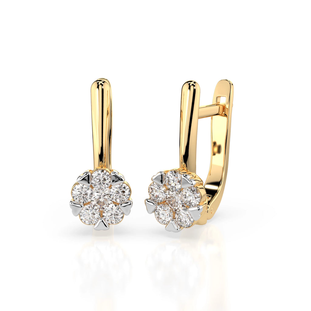 Illusion Earring (Round), 0.12 ct — 102-10015/1(2.5)