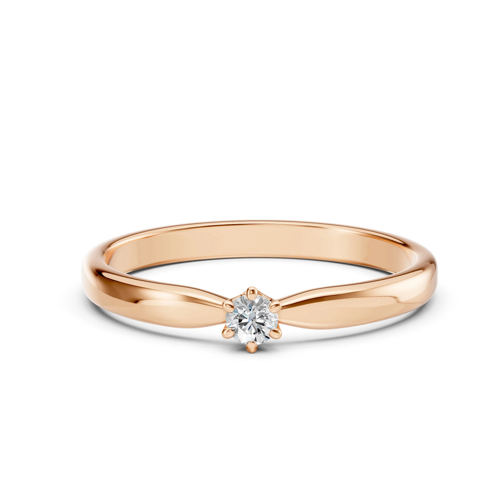 Solitaire Ring (Round), 0.1 ct — 101-10040(3.0)