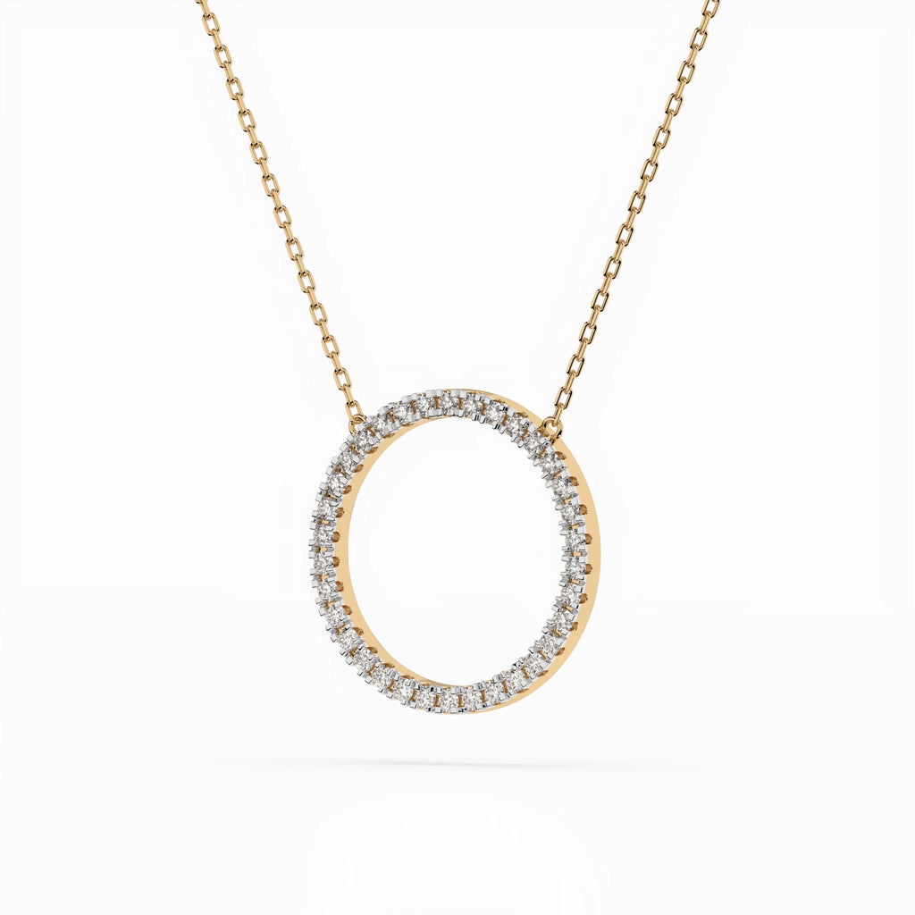 Minimalism Necklace (Round), 0.2 ct — 104-10023