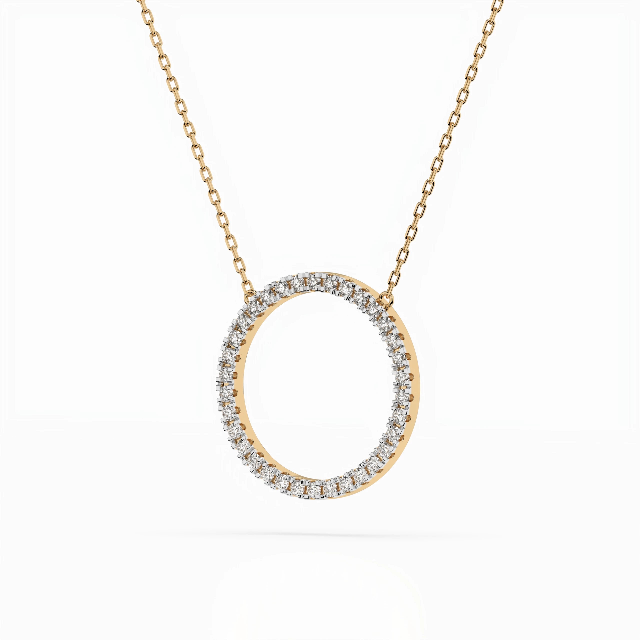 Minimalism Necklace (Round), 0.2 ct — 104-10023