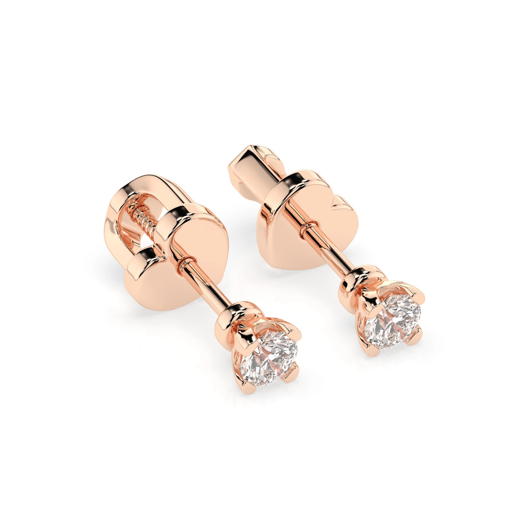 Solitaire Butterfly Earring (Round), 0.3 ct — 102-10089/2(3.4)