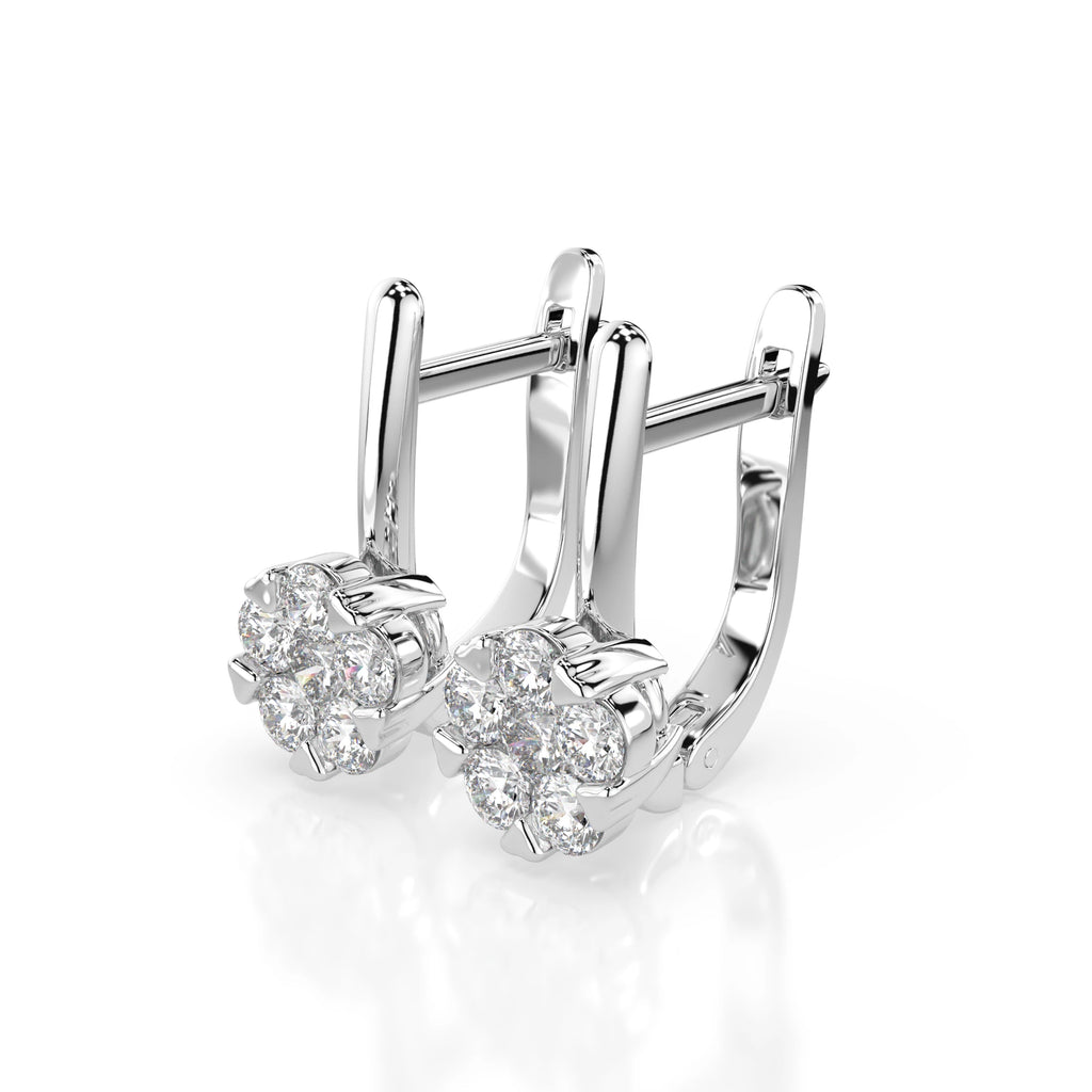 Illusion Earring (Round), 0.2 ct — 102-10015/1(3.0)