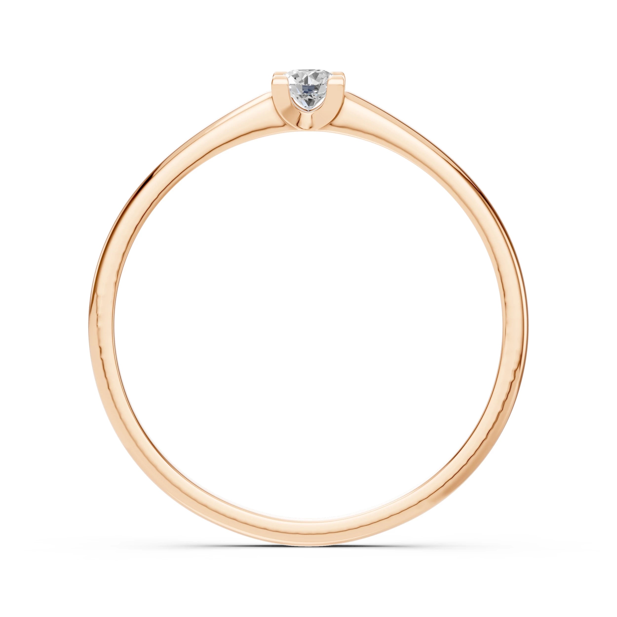 Solitaire Ring (Round), 0.1 ct — 101-10117(3.0)