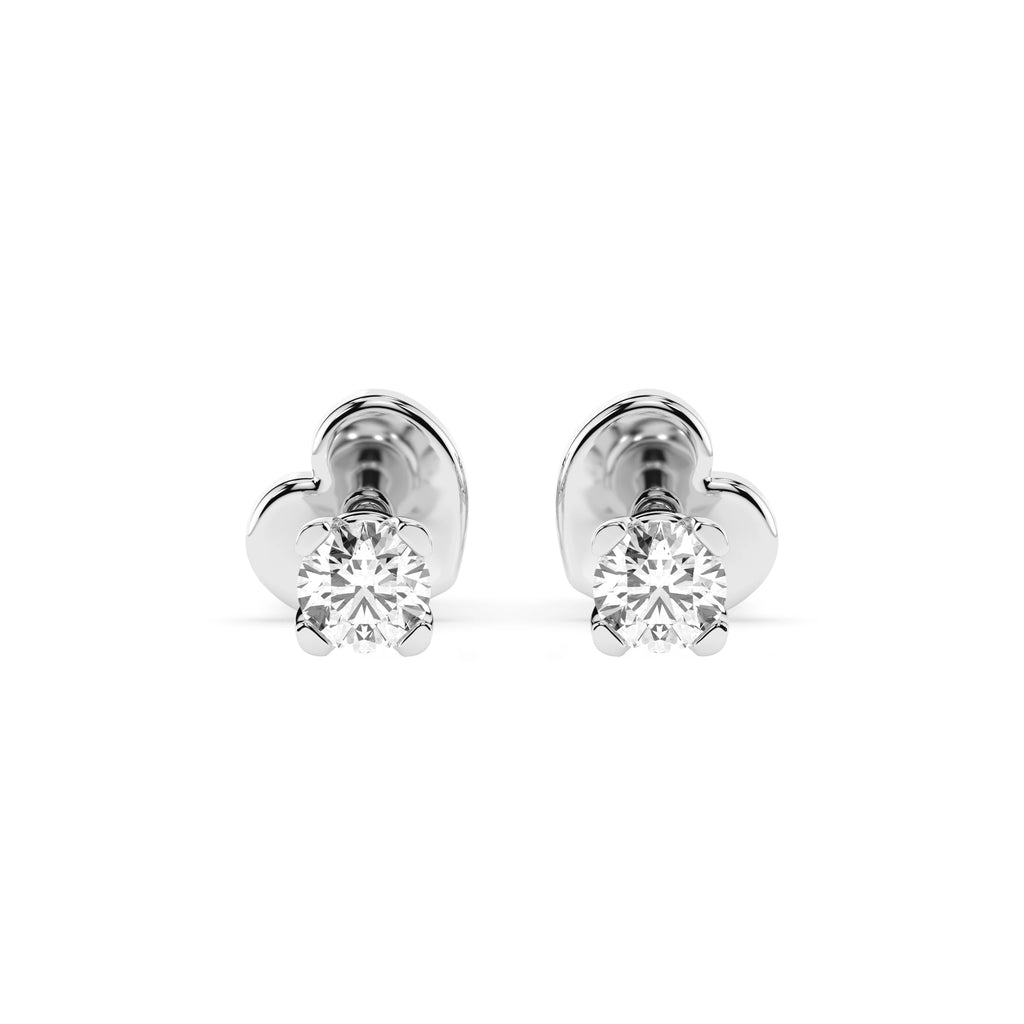 Solitaire Butterfly Earring (Round), 0.2 ct — 102-10089/2(3.0)
