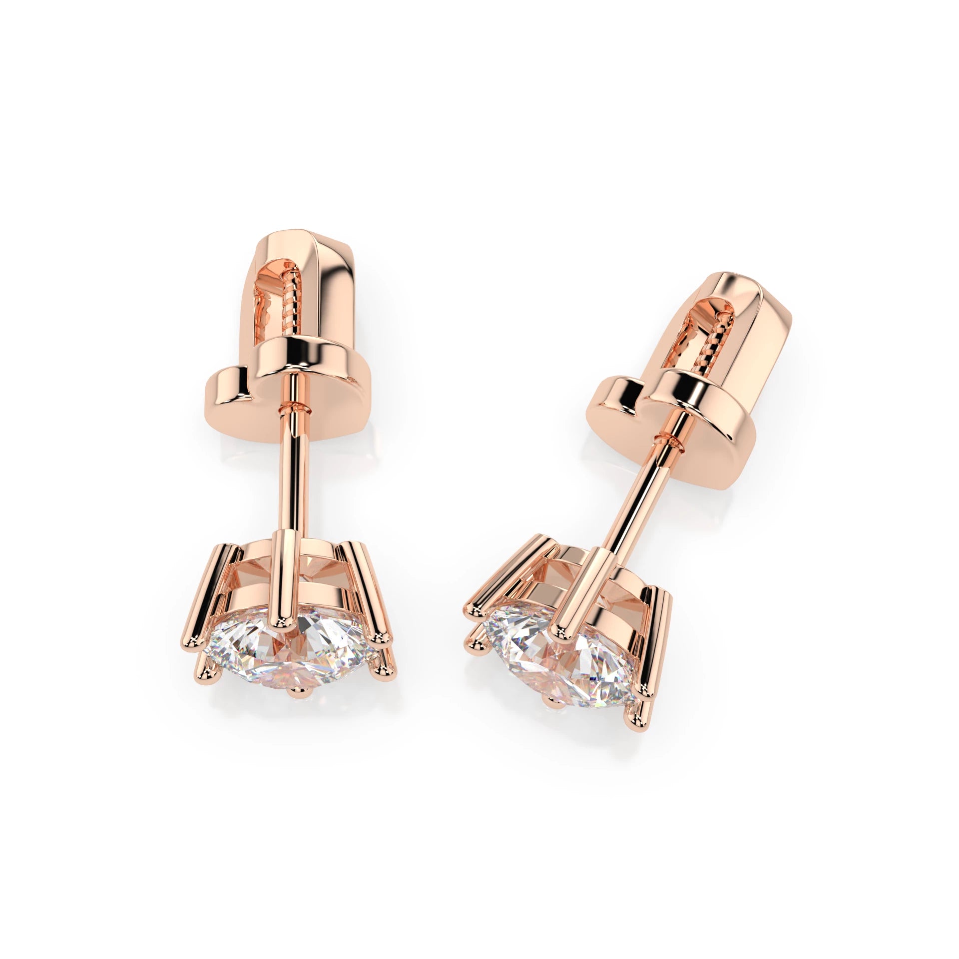 Solitaire Butterfly Earring (Round), 0.8 ct — 102-10151(4.7)