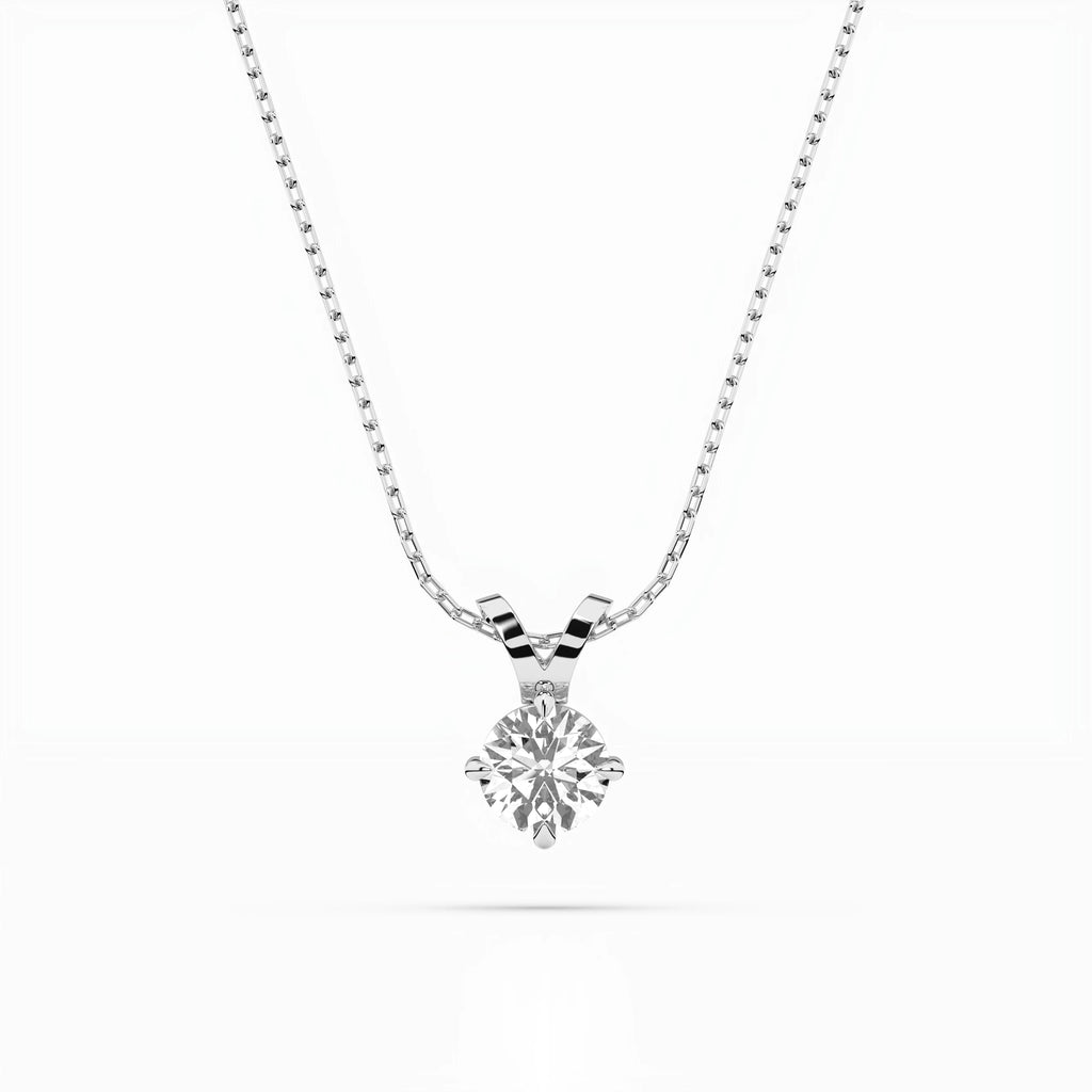 Solitaire Necklace (Round), 0.3 ct — 104-10037(4.2)