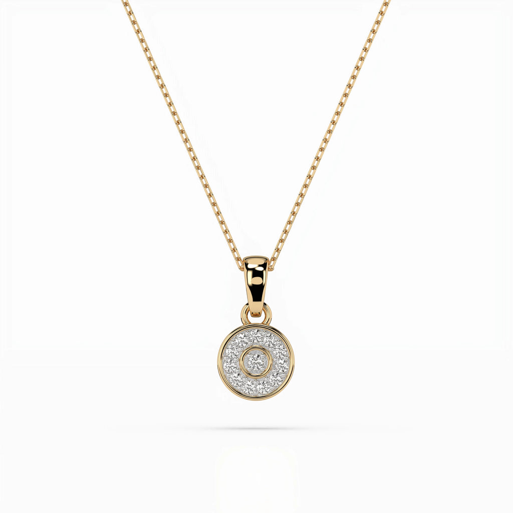 Illusion Necklace (Round), 0.01 ct — 104-10032