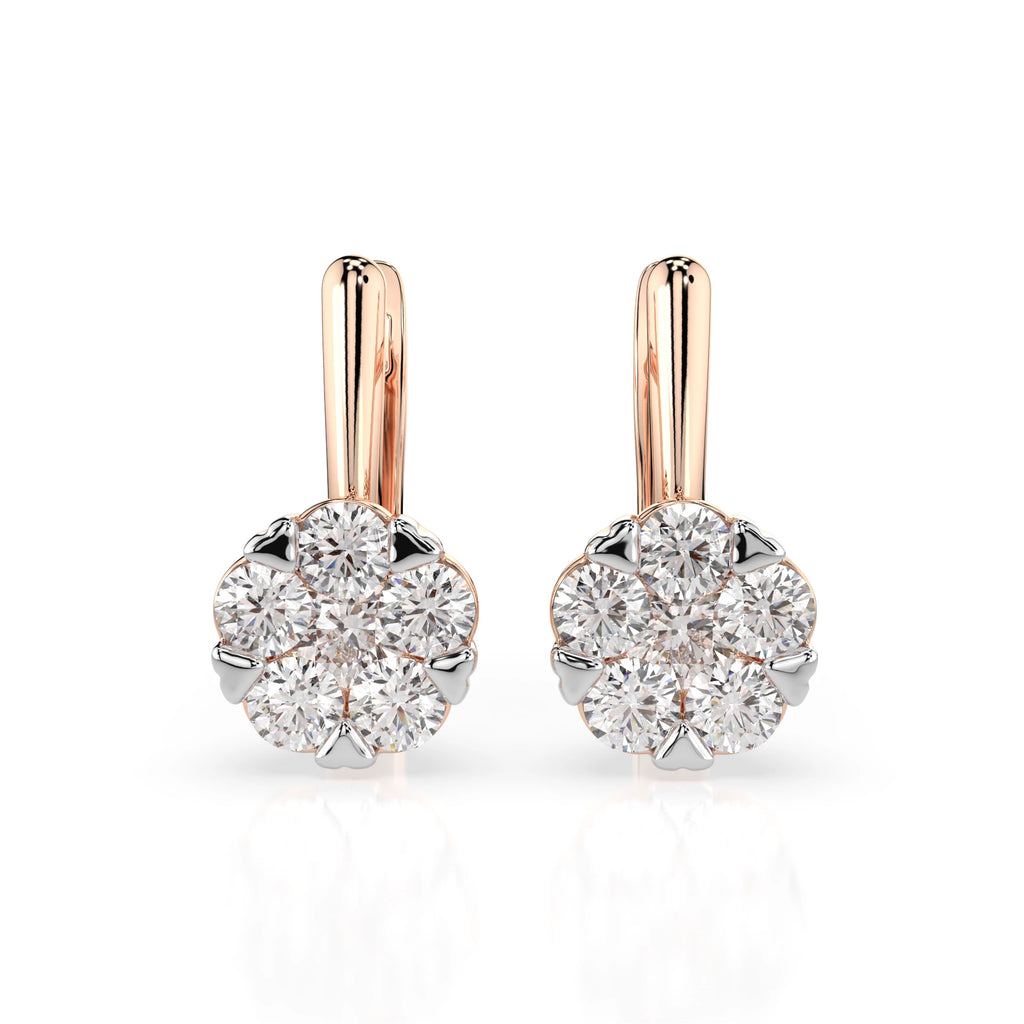 Illusion Earring (Round), 0.3 ct — 102-10015/1(3.4)