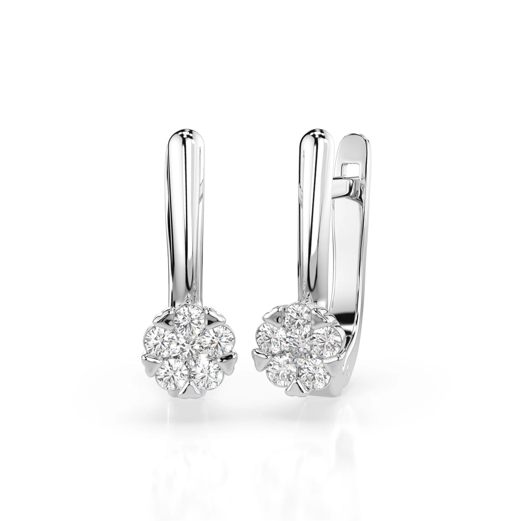 Illusion Earring (Round), 0.06 ct — 102-10015/1(2.0)