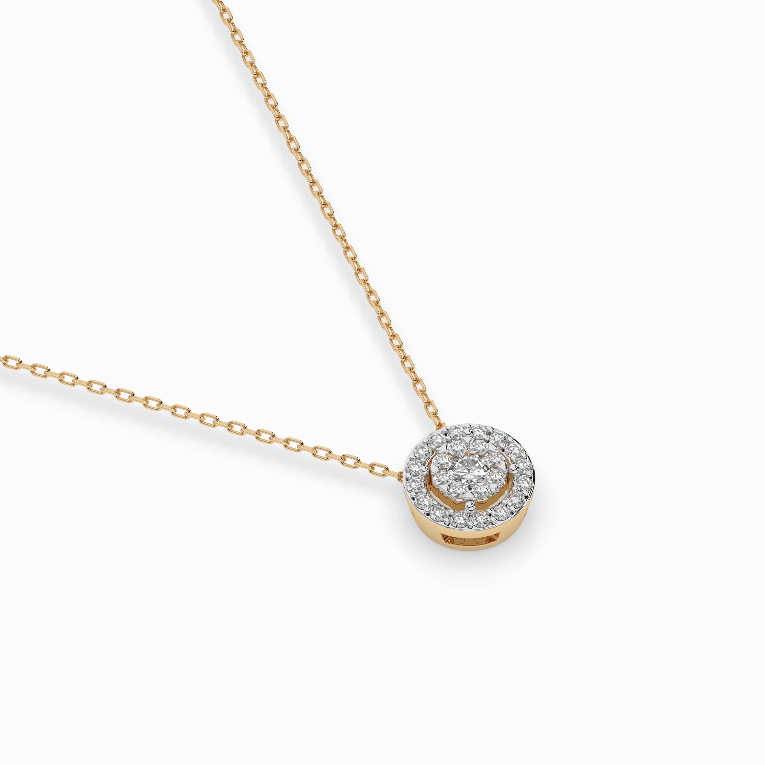 Illusion Necklace (Round), 0.1 ct — 104-10002(3.0)