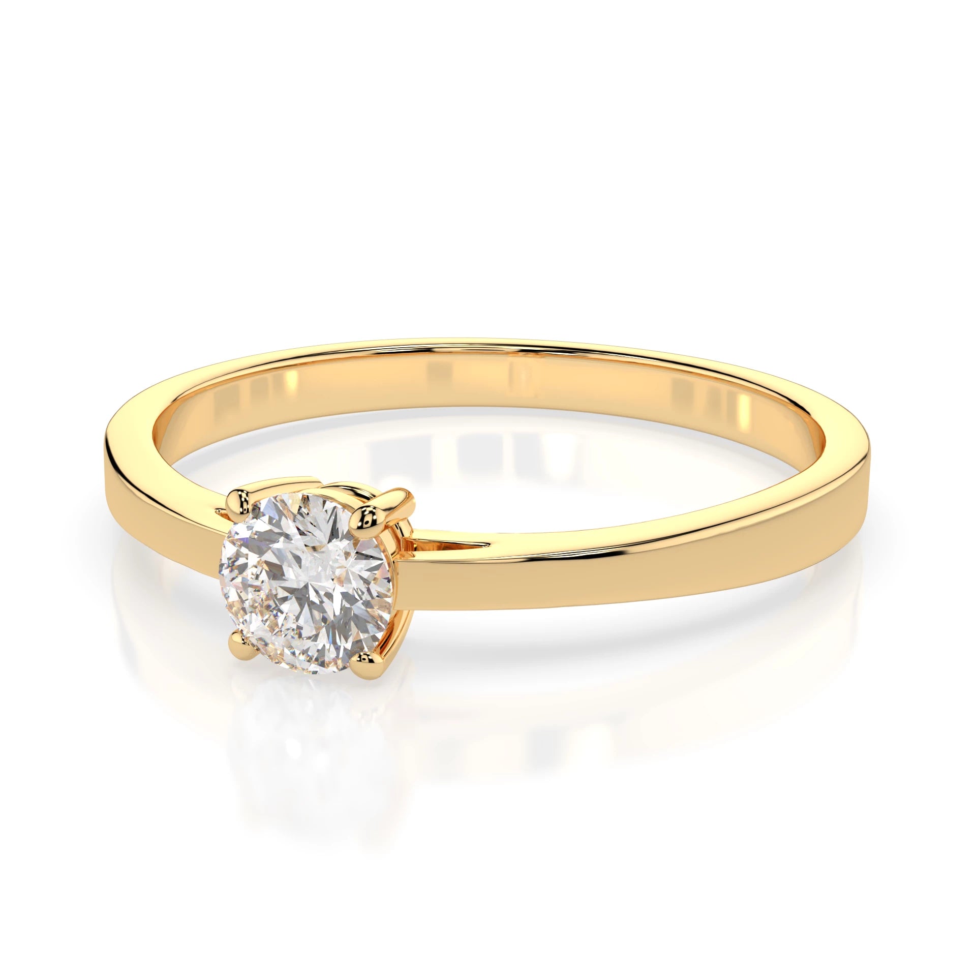 Solitaire Ring (Round), 0.3 ct — 101-10012/1(4.2)