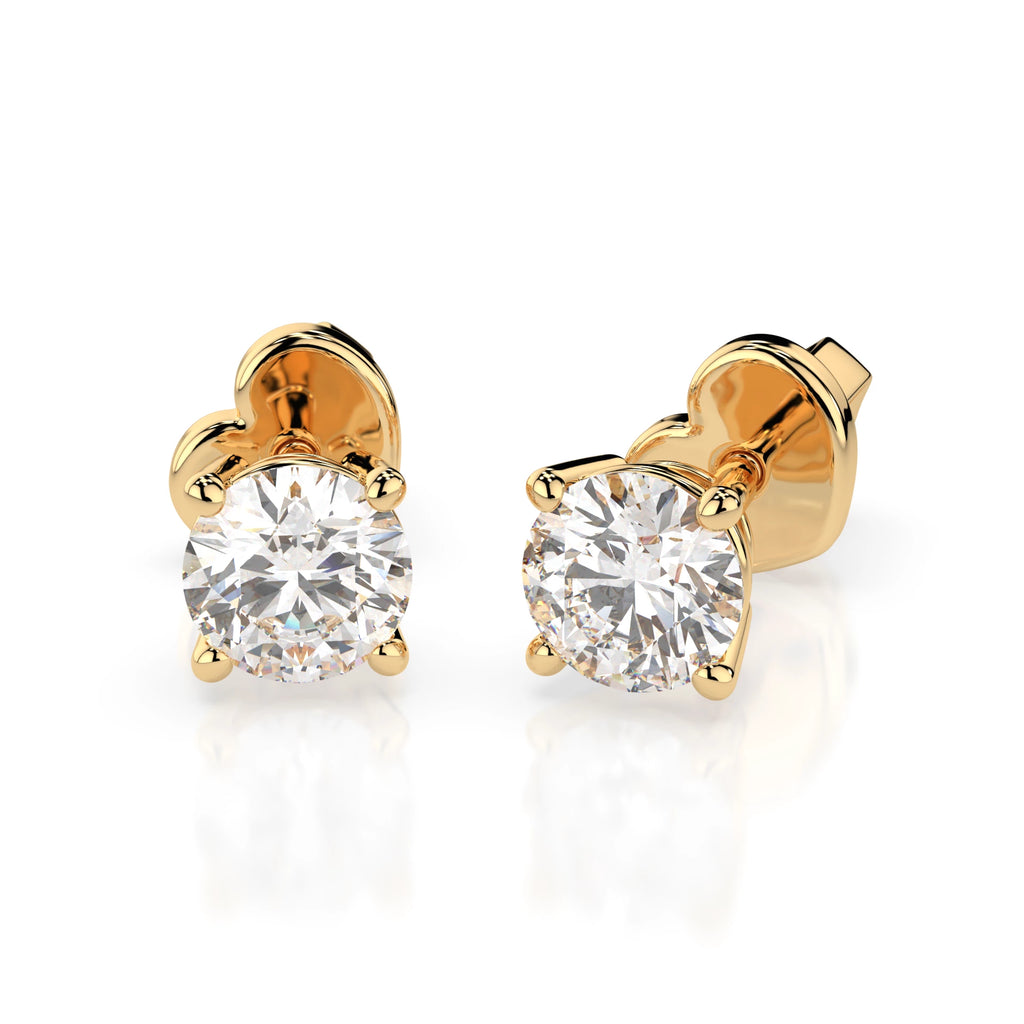 Solitaire Butterfly Earring (Round), 0.6 ct — 102-10012/1(4.2)