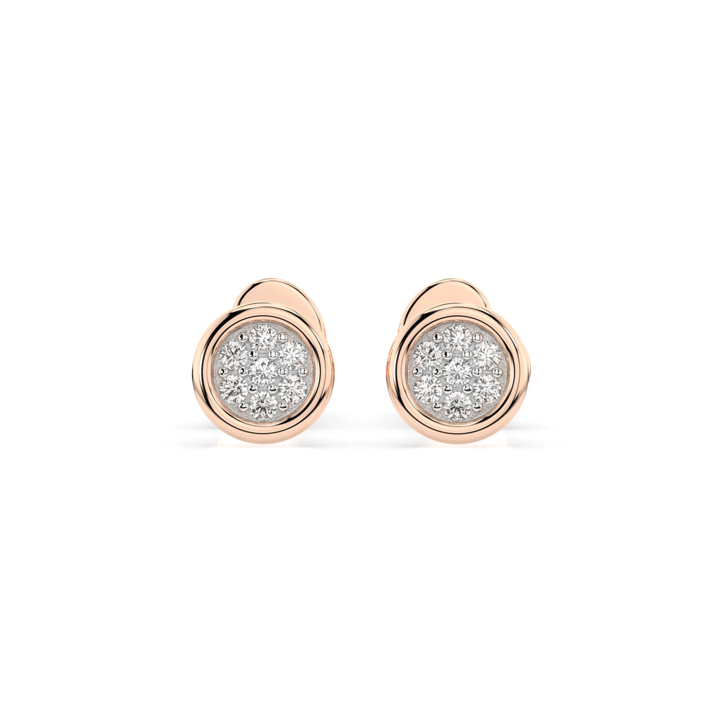 Illusion Earring (Round), 0.08 ct — 102-10068