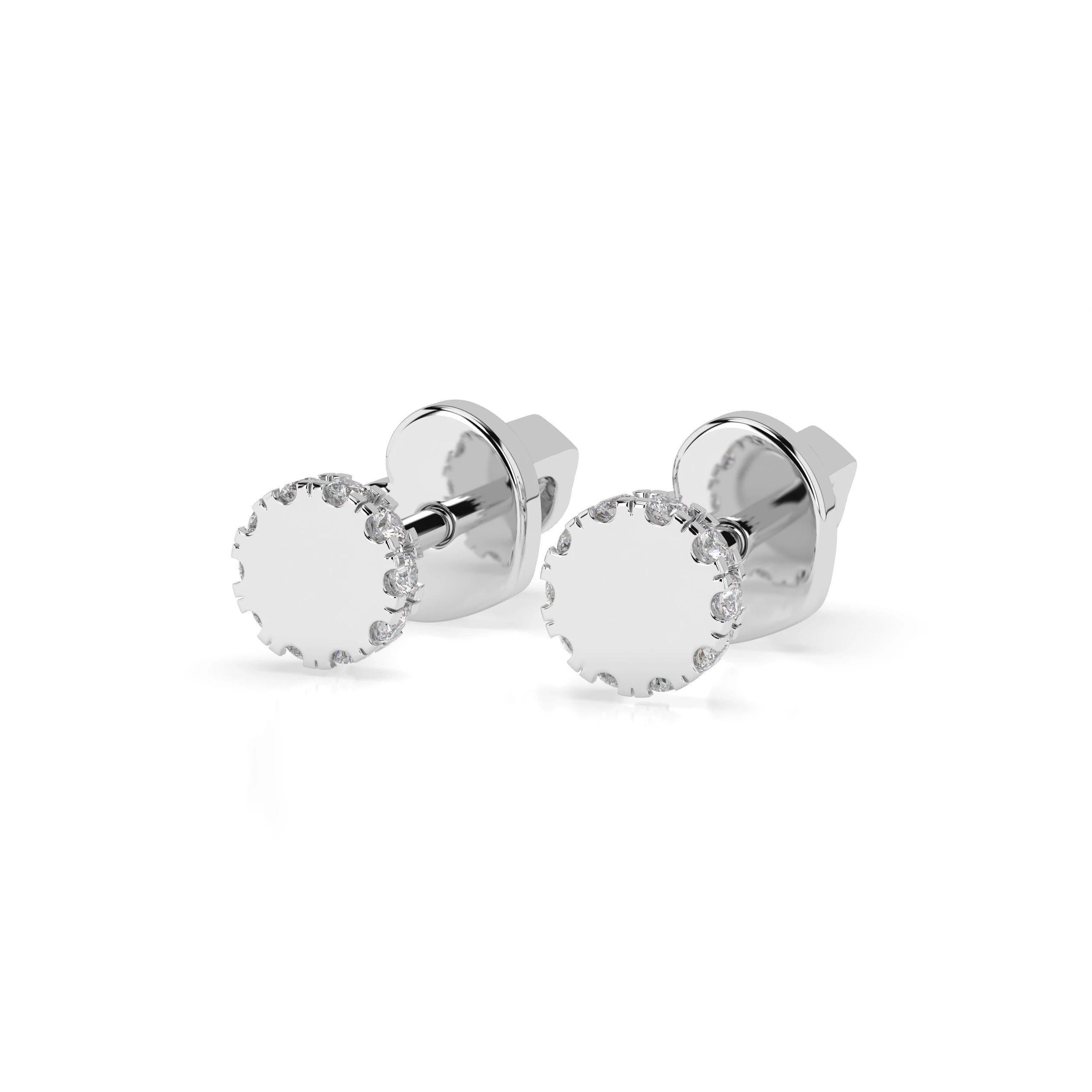 Minimalism Earring (Round), 0.1 ct — 102-10029