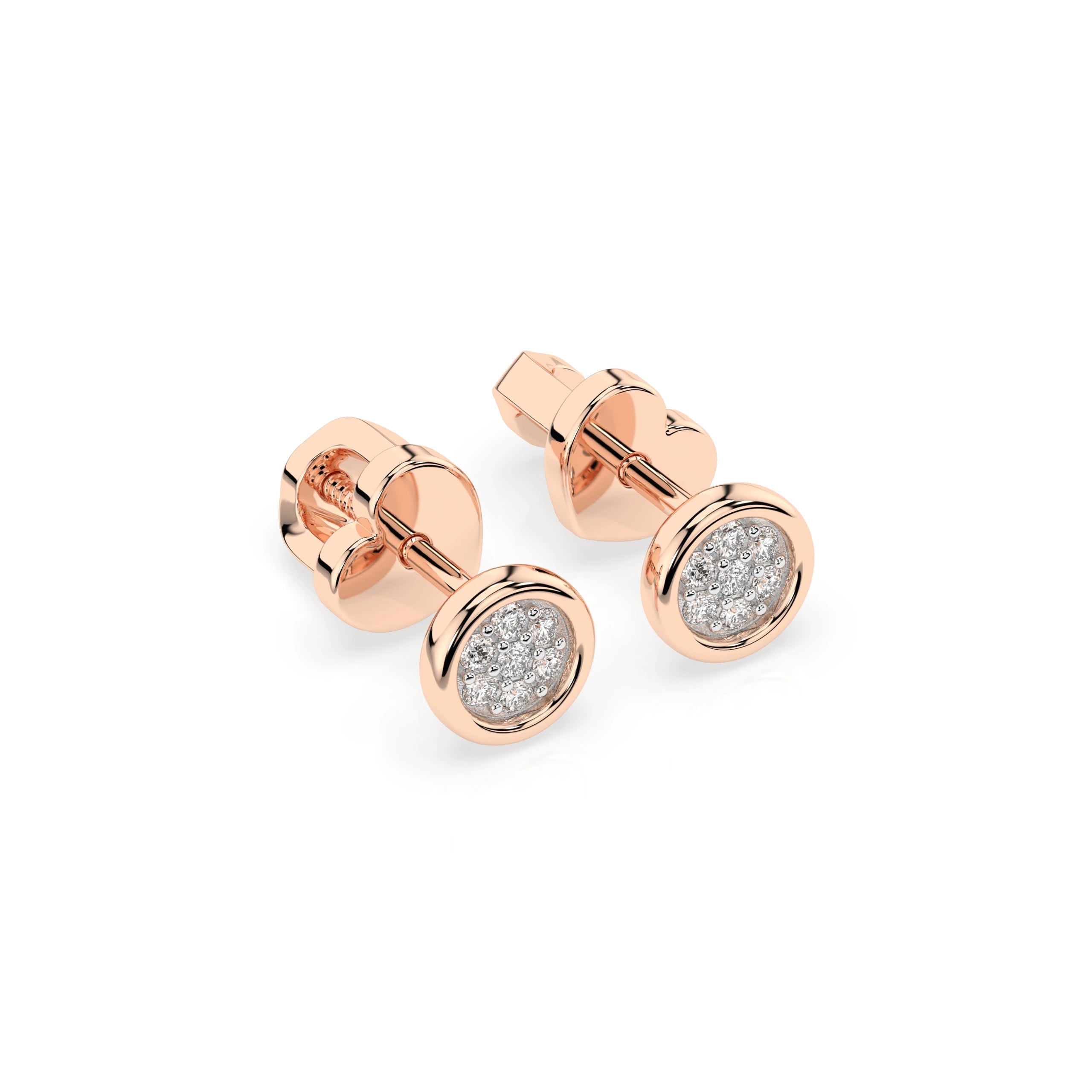 Illusion Earring (Round), 0.08 ct — 102-10068