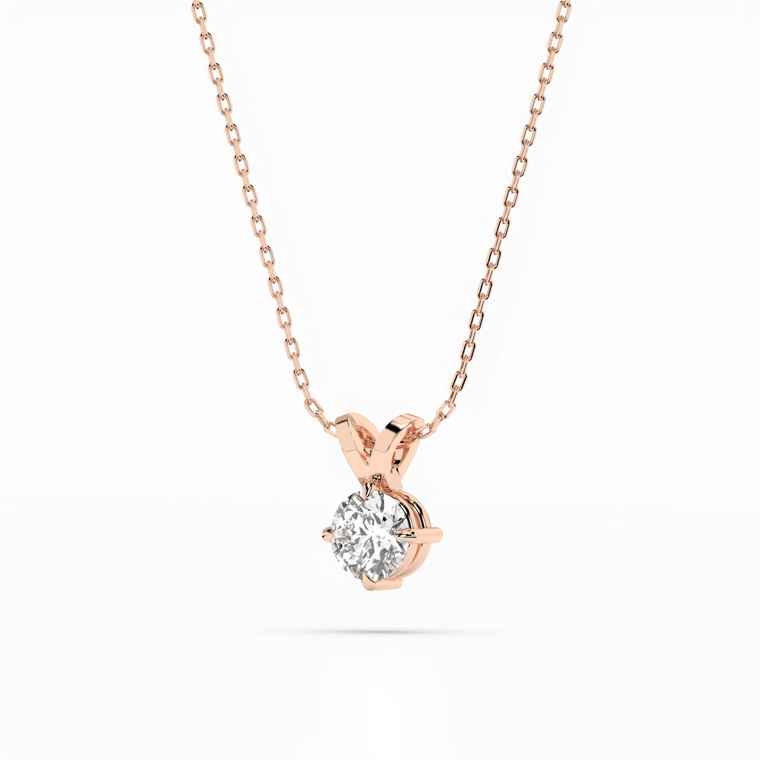 Solitaire Necklace (Round), 0.3 ct — 104-10037(4.2)