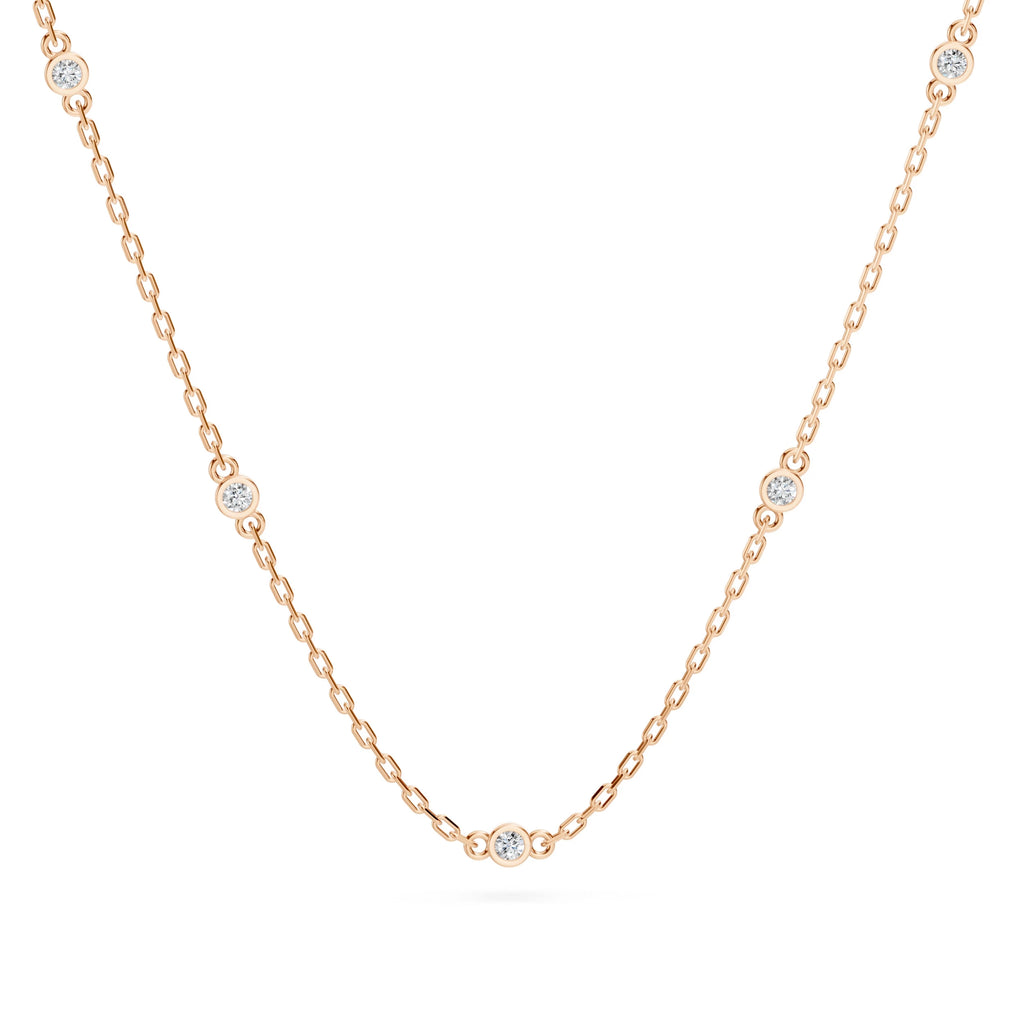 Minimalism Necklace (Round), 0.07 ct — 104-10080/5(1.4)